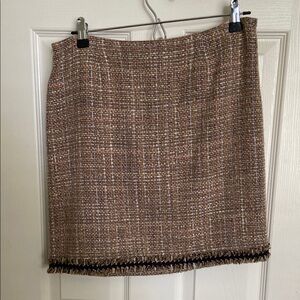 Nine West Elegant Brown Tweed Skirt